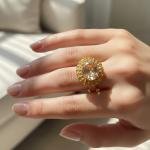 Gold Plated Stone Ring