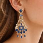 Royal Sapphire Bloom Earrings