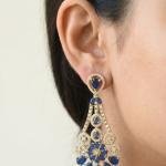 Royal Sapphire Bloom Earrings