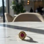 Oval Shine Ring Artificial