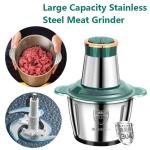 Electric Food Chopper 3L capacity with powerful 500W motor for fast and efficient chopping. Sharp stainless steel blades, durable design, perfect for vegetables, meat, and daily kitchen use.
