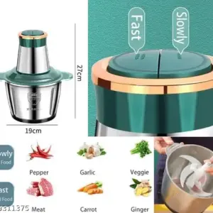 Electric Food Chopper 3L capacity with powerful 500W motor for fast and efficient chopping. Sharp stainless steel blades, durable design, perfect for vegetables, meat, and daily kitchen use.